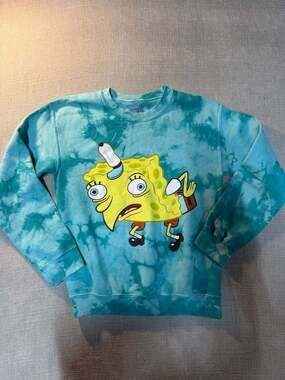 Nickelodeon SpongeBob Squarepants 'Chicken Chicken' Meme Tie-Dye Sweatshirt